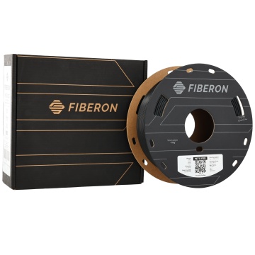 Ambalaj si rola de filament 1.75 mm Polymaker Fiberon PETG-ESD Black (negru) 500g - Filamente3D.ro