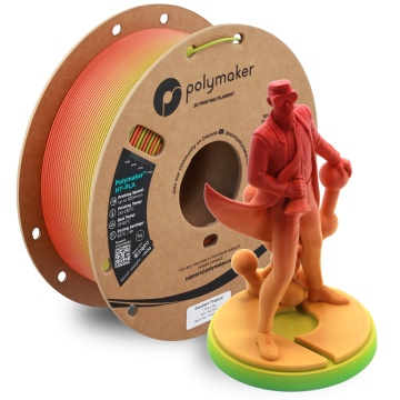 Rola si statueta Polyman printata din filament Polymaker HT-PLA Gradient Tropical 1kg - Filamente3D.ro