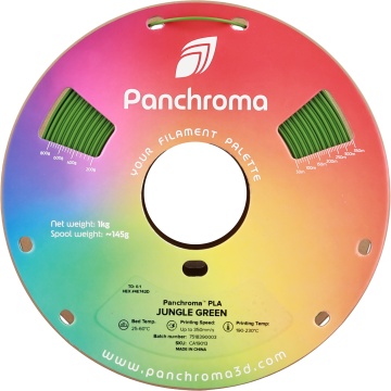 Vedere frontala rola de filament Polymaker Panchroma PLA Jungle Green 1kg - Filamente3D.ro