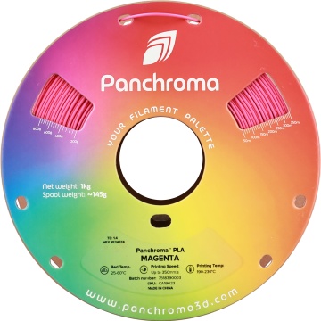 Vedere frontala rola de filament Polymaker Panchroma PLA Magenta 1kg - Filamente3D.ro
