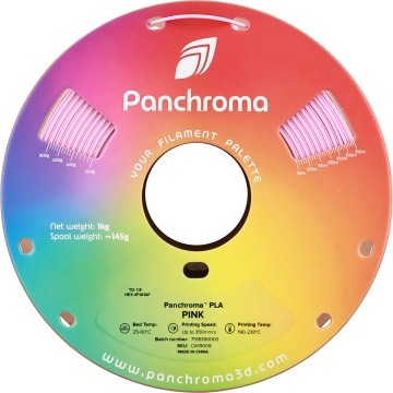 Vedere frontala rola de filament Polymaker Panchroma PLA Pink 1kg - Filamente3D.ro