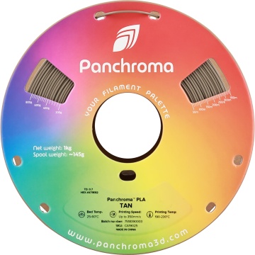 Vedere frontala rola de filament Polymaker Panchroma PLA Tan 1kg - Filamente3D.ro