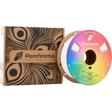 Ambalaj si rola de filament Polymaker Panchroma PLA White 1kg - Filamente3D.ro