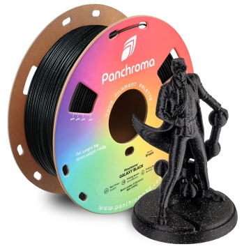 Filament 1.75 mm Polymaker Panchroma PLA Galaxy Black (negru) 1kg si statueta Polyman printata 3D din acest material - Filamente3D.ro
