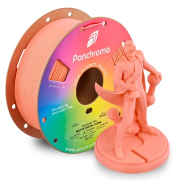 Statueta om de stiinta printat din rola de filament 1.75 mm Polymaker Panchroma PLA Matte Pastel Coral 1kg si rola