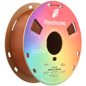Rola filament Panchroma Metallic Bronze cu efect metalic bronz si sclipici - ideal pentru finisaje decorative - Filamente3D.ro