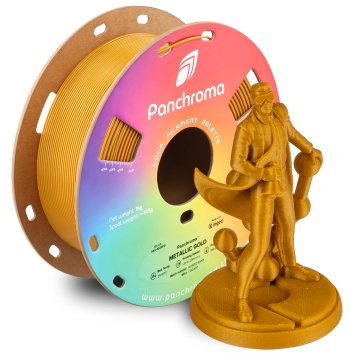 Polymaker Scientist si rola Panchroma Metallic Gold cu efect metalic auriu si sclipici - ideal pentru finisaje decorative - Filamente3D.ro