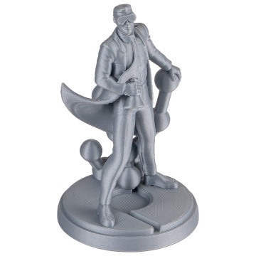 Polyman Panchroma Metallic Silver cu efect metalic argintiu si sclipici - ideal pentru finisaje decorative - Filamente3D.ro