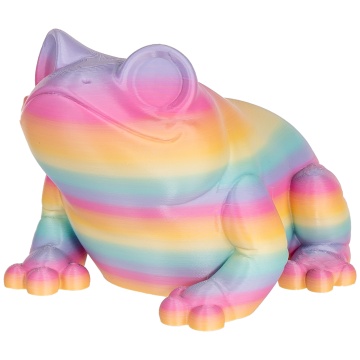Broscuta printata 3D din filament Polymaker Panchroma Satin Gradient Rainbow 1kg - Filamente3D.ro