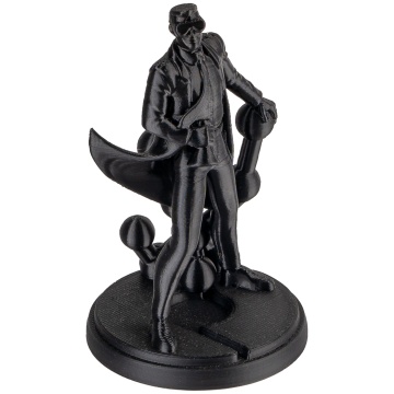 Statueta Polyman printata din filament Polymaker Panchroma PLA Silk Black - Filamente3D.ro