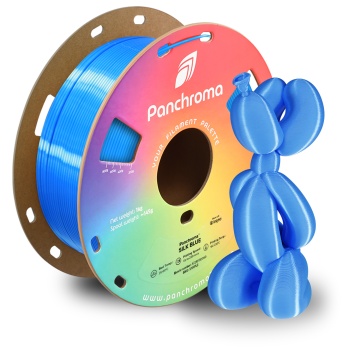 Rola si catel printat din filament Polymaker Panchroma PLA Silk Blue - Filamente3D.ro