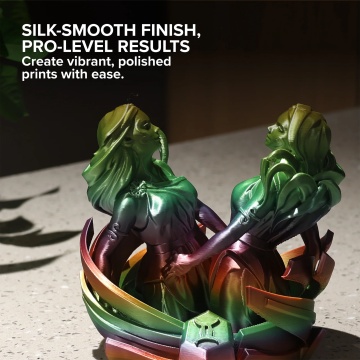 Statueta cu doua sirene printata din filament Polymaker Panchroma PLA Silk Gradient Rainbow 1kg - Filamente3D.ro