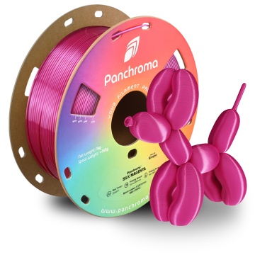 Rola si catel printat din filament Polymaker Panchroma PLA Silk Magenta - Filamente3D.ro