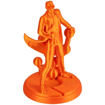 Statueta Polyman printata din filament Polymaker Panchroma PLA Silk Orange