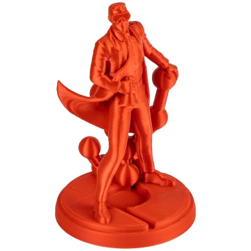 Statueta Polyman printat din filament Polymaker Panchroma PLA Silk Red - Filamente3D.ro