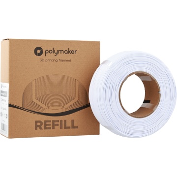 Filament 1.75 mm Polymaker Refill Panchroma PLA Cold White (alb) 1kg - ambalaj si rola - Filamente3D.ro
