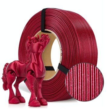 Rezerva de filament, macro si cal printat din filament Rosa3D Refill PLA Galaxy Red Wine 1kg - Filamente3D.ro
