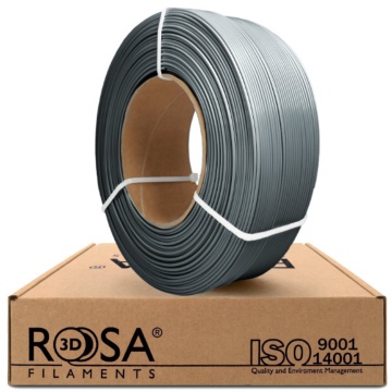 Filament 1.75 mm Rosa 3D ReFill PLA Starter Gray (gri) 1kg