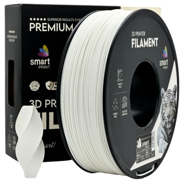 Ambalaj, rola si vaza printata din filament PLA Alb Smart Print 1.75mm / 1kg - cu logo