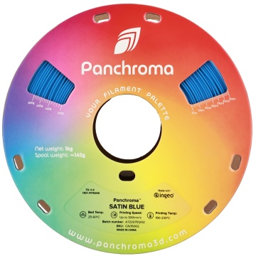 Vedere frontala rola filament Polymaker Panchroma Satin Blue 1kg - Filamente3D.ro