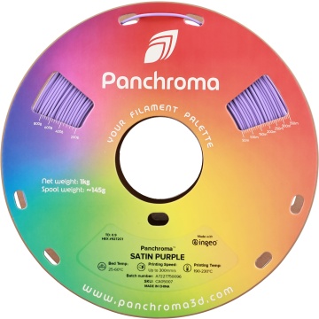 Vedere frontala rola de filament Polymaker Panchroma Satin Purple 1kg - Filamente3D.ro