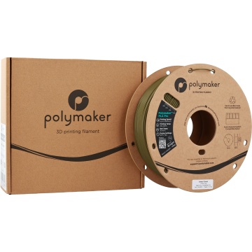 Cutie si rola de filament 1.75mm Polymaker PLA Pro - High Speed Tough PLA Army Green (verde) 1kg