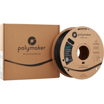 Cutie si rola de filament 1.75mm Polymaker PLA Pro - High Speed Tough PLA Metallic Black (negru) 1kg
