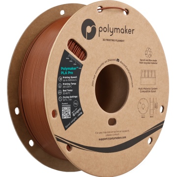 Vedere axonometrica rola de filament 1.75mm Polymaker PLA Pro - High Speed Tough PLA Metallic Bronze (bronz) 1kg