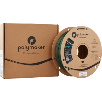 Cutie si rola de filament 1.75mm Polymaker PLA Pro - High Speed Tough PLA Metallic Green (verde) 1kg