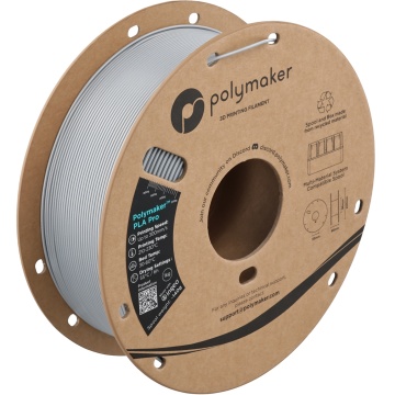 Filament 1.75mm Polymaker PLA Pro - High Speed Tough PLA Metallic Silver (argintiu) 1kg