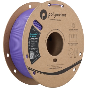 Vedere axonometrica rola de filament 1.75mm Polymaker PLA Pro - High Speed Tough PLA Purple (violet) 1kg