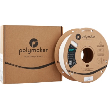 Cutie si rola de filament 1.75mm Polymaker PLA Pro - High Speed Tough PLA White (alb) 1kg