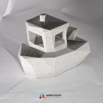 Barcuta printata 3D din filament add:north E-PLA Marble 750g - Filamente3D.ro