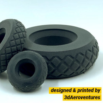 Cauciucuri printate din filament ColorFabb Varioshore TPU Black 700g - Filamente3D.ro