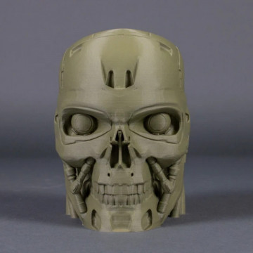 Craniu printat 3D din filament FormFutura Matt PLA - Olive Camouflage (verde) 750g - Filamente3D.ro