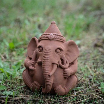 Statueta elefant - nepostprocesat - printata 3D din filament FormFutura MetalFil - Classic Copper (cupru clasic) - Filamente3D.roe