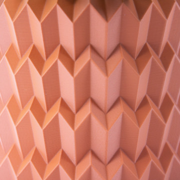Detaliu vaza printata 3D din filament FormFutura StoneFil - Terracotta (caramida) 500g - Filamente3D.ro