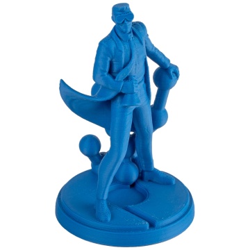 Statueta Polyman printata 3D din filament Polymaker Panchroma PLA Matte Sapphire Blue (albastru)1kg - Filamente3D.ro