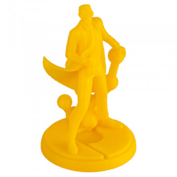 Statueta Polyman printata din filament Polymaker PolyMax Tough PLA Yellow 750g - Filamente3D.ro
