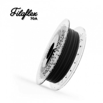 Filament Recreus FilaFlex 70A Black (negru) 500g si text - Filamente3D.ro