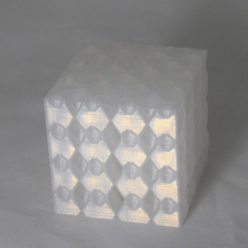Cub in lumina printat 3D din filament SmartFil Flex - TPU 93A - Green Glow (fosforescent) 750g - Filamente3D.ro