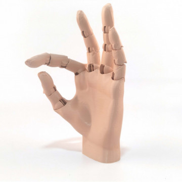 Mana printata 3D din filament SmartFil Flex - TPU 93A - Medium Skin (maro) 750g - Filamente3D.ro