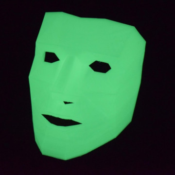 Masca in intuneric printata din filament SmartFil PLA Green Glow (fosforescent) 750g - Filamente3D.ro