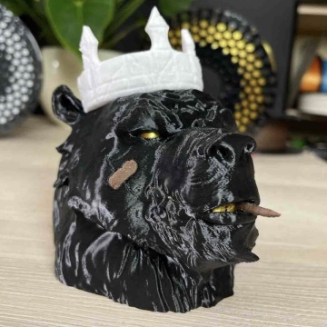 Statueta printata din filament AzureFilm ReFill PETG Hyper Speed Black 1kg - Filamente3D.ro
