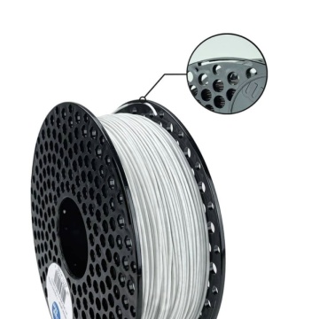 Detaliu rola filament AzureFilm PLA Glitter White 1kg - Filamente3D.ro