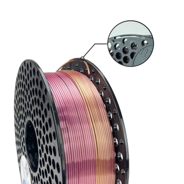 Detaliu rola filament AzureFilm PLA Silk Rainbow Tropicana 1kg - Filamente3D.ro