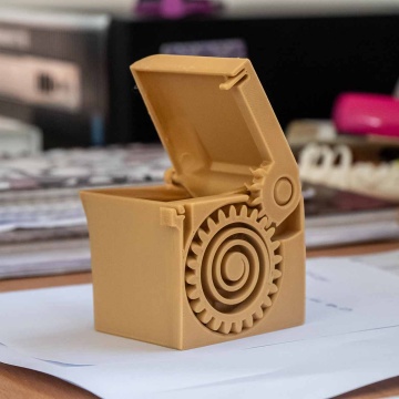 Cutiuta printata din rezerva de filament 1.75 mm AzureFilm ReFill PLA Gold (auriu) 1kg - Filamente3D.ro