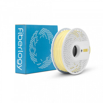 Ambalaj si rola de filament Fiberlogy Easy PET-G Pastel Yellow 850g - Filamente3D.ro
