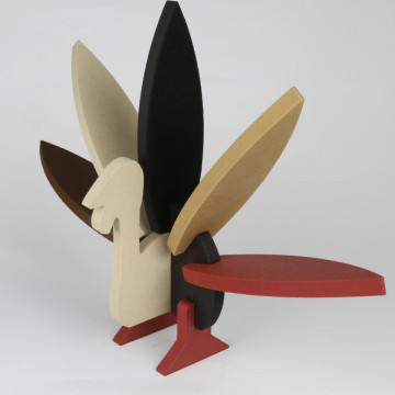 Curcan printat din filament Fiberlogy FiberWood Black 750g si din alte culori - Filamente3D.ro