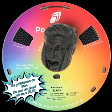 Rola si cap statueta om printata din filament 1.75 mm Polymaker Panchroma CoPE Black 1kg - Wow! Nu pot sa cred ca nu e PLA - Filamente3D.ro